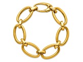 18K Yellow Gold 17.4mm Oval Link 8 inch Bracelet