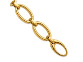 18K Yellow Gold 17.4mm Oval Link 8 inch Bracelet