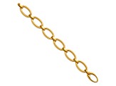 18K Yellow Gold 17.4mm Oval Link 8 inch Bracelet