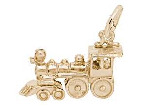 14K Yellow Gold Train Charm