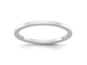 14K White Gold 1.2mm Flat Stackable Expressions Band