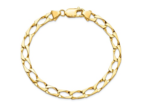 10k Yellow Gold 5.75 Fancy Link Bracelet