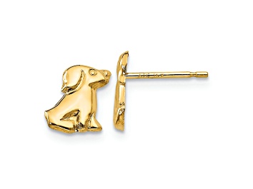 Picture of 14K Yellow Gold Dog Post Earrings