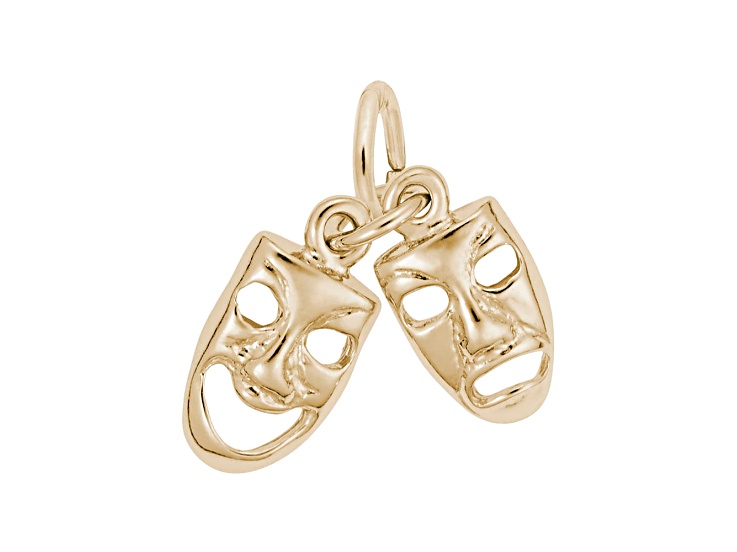 14K Yellow Gold Comedy and Tragedy Charm