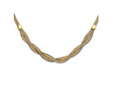 14k Two-tone 17-inch with 2-inch Ext. Mesh Necklace