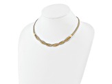 14k Two-tone 17-inch with 2-inch Ext. Mesh Necklace