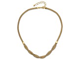 14k Two-tone 17-inch with 2-inch Ext. Mesh Necklace