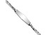 Rhodium Over 14k White Gold Soft Diamond Shape Mariner Link ID Bracelet