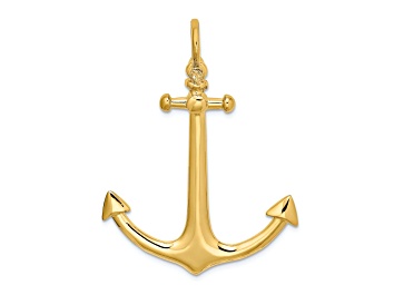 Picture of 14k Yellow Gold 3D Large Anchor Charm