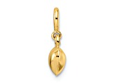 14k Yellow Gold 3D Polished Heart with Spring Ring Clasp Pendant