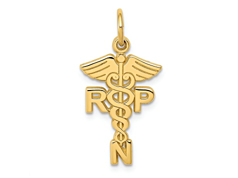 14k Yellow Gold Registered Nurse Practitioner Pendant