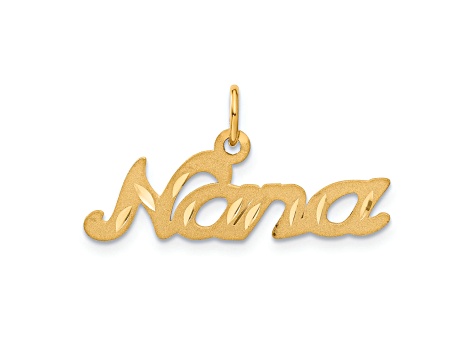 14K Yellow Gold Satin NANA Charm