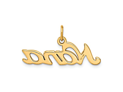 14K Yellow Gold Satin NANA Charm