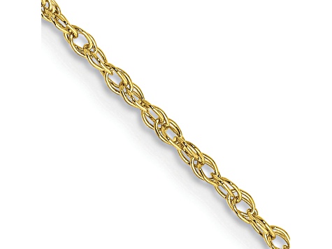 10k Yellow Gold 1.3mm Heavy-Baby Rope 22 Inch Chain