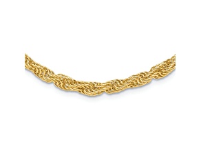 14K Yellow Gold Polished Fancy Bold Link Necklace