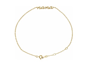 14K Yellow Gold Lowercase Nana Adjustable Bracelet
