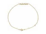 14K Yellow Gold Lowercase Nana Adjustable Bracelet