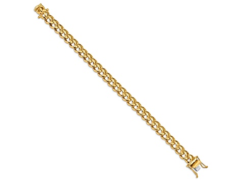 10k Yellow Gold and 10k White Gold 8.6mm Hand-polished Fancy Link