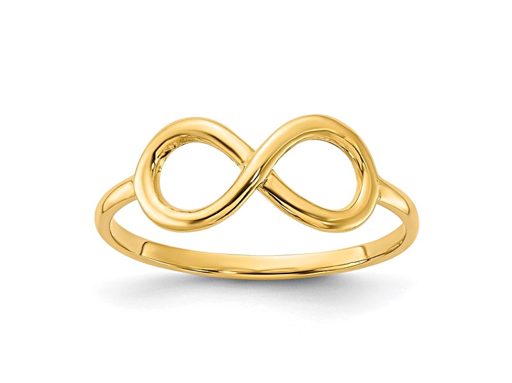 14K Yellow Gold Polished Infinity Ring - 12937A | JTV