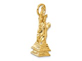 14k Yellow Gold 3D and Textured Statue of Liberty Charm Pendant