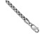 Rhodium Over 14k White Gold 3.6mm Round Box Link Bracelet, 8 Inches