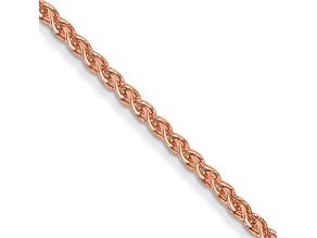 14k Rose Gold 1.05mm Solid Polished Spiga 24 Inch Chain