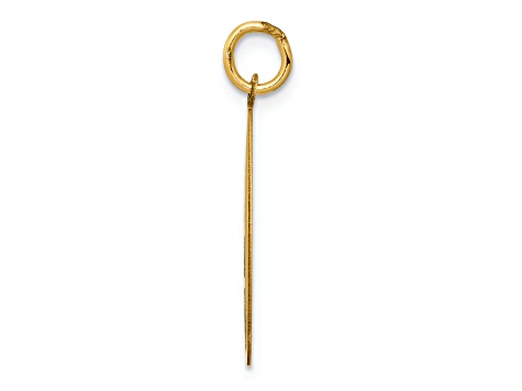 14k Yellow Gold Satin German Shepherd Disc Charm