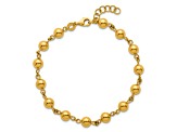 14K Yellow Gold 6mm Bead 7.5-inch Bracelet