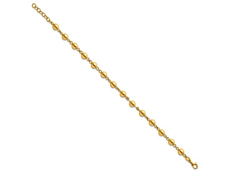 14K Yellow Gold 6mm Bead 7.5-inch Bracelet