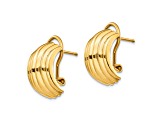 14k Yellow Gold Polished Fancy Stud Earrings