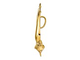 14k Yellow Gold Textured Moveable Sailboat Slide Pendant
