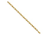 14k Yellow Gold Textured Mariner's Link Bracelet