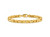 14K Yellow Gold 6.5mm Byzantine Chain Bracelet