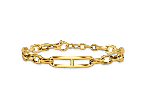 14K Yellow Gold Fancy Link Bracelet