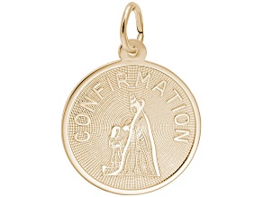 14K Yellow Gold Girl Confirmation Charm