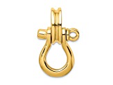 14k Yellow Gold Large Shackle with Pulley Bail Pendant