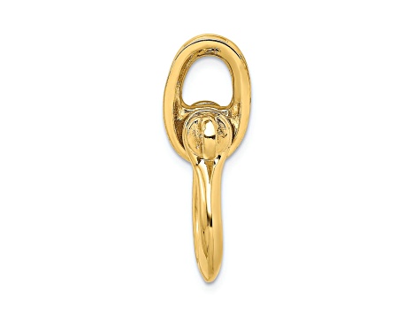 14k Yellow Gold Large Shackle with Pulley Bail Pendant