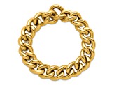 14K Yellow Gold 14.8mm Curb 8 Inch Bracelet