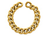 14K Yellow Gold 14.8mm Curb 8 Inch Bracelet