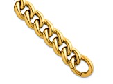 14K Yellow Gold 14.8mm Curb 8 Inch Bracelet