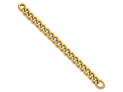 14K Yellow Gold 14.8mm Curb 8.5 Inch Bracelet