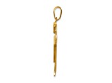 14k Yellow Gold Satin Boy with Hat on Left Charm