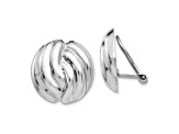 Rhodium Over 14k White Gold Non-pierced Stud Earrings