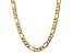 14K Yellow Gold 10mm Flat Figaro Chain Necklace