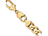 14K Yellow Gold 10mm Flat Figaro Chain Necklace