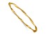 14K Yellow Gold Polished Twisted Hinged Bangle Bracelet