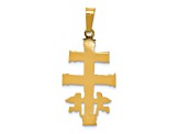 14K Yellow and White Gold Cara Vaca Crucifix Pendant