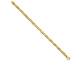 14k Yellow Gold 5.5mm Hand-Polished Fancy Link Bracelet