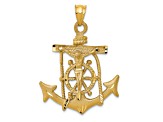 14K Yellow Gold Mariners Cross Pendant