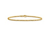 14K Yellow Gold Polished and Diamond-cut Beaded Bracelet